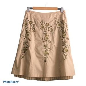 Talbots Sequins Tan Skirt Size 6